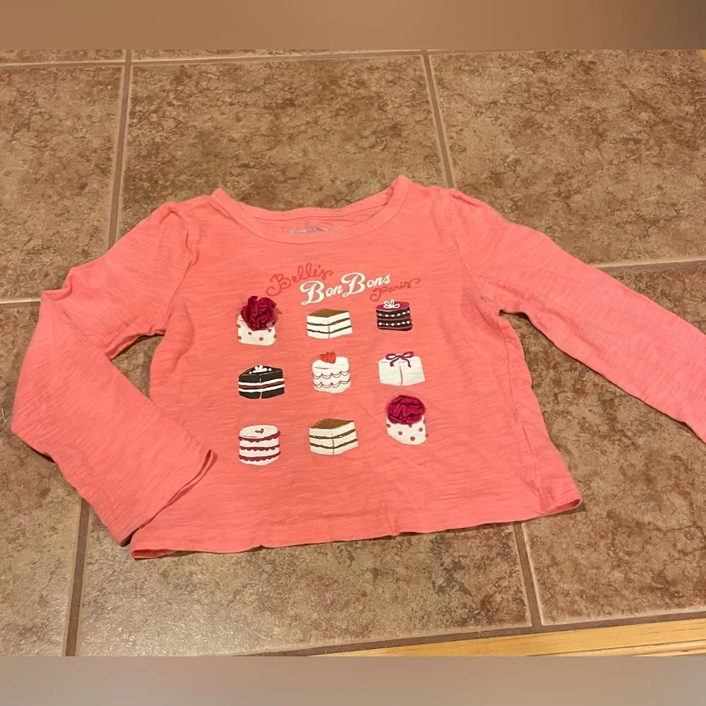 **2 for $20**Pink long sleeve Bellis’ BonBons  Paris shirt size 4T - Picture 2 of 8